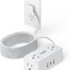 10Ft Power Strip with Surge Protector, 4 Outlets 3 USB Ports Extension Cord, Flat Plug Charging Station for Home Office Desk & College Dorm... 10Ft Power Strip with Surge Protector, 4 Outlets 3 USB Ports Extension Cord, Flat Plug Charging Station for Home Office Desk & College Dorm...