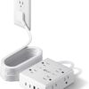 15Ft Long Extension Cord, Surge Protector Power Strip with 8 Outlets & 4 USB Ports (2 USB C), Flat Plug Power Strip Wall Mountable, Desk Charging... 15Ft Long Extension Cord, Surge Protector Power Strip with 8 Outlets & 4 USB Ports (2 USB C), Flat Plug Power Strip Wall Mountable, Desk Charging...