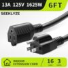 16/3 Black Extension Cord 6 FT (2Pack) Indoor, Short Extension Cord for Laptops, Coffee Makers, Office Home Appliances, 3 Prong Small Resistant... 16/3 Black Extension Cord 6 FT (2Pack) Indoor, Short Extension Cord for Laptops, Coffee Makers, Office Home Appliances, 3 Prong Small Resistant...