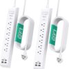 2 Pack Long Extension Cord, 12FT Power Strip Surge Protector with 6 Outlets and 4 USB Ports (2 USB C), Extension Cord with Multiple Outlets, Flat... 2 Pack Long Extension Cord, 12FT Power Strip Surge Protector with 6 Outlets and 4 USB Ports (2 USB C), Extension Cord with Multiple Outlets, Flat...
