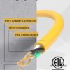 25Ft 12/3 Outdoor Extension Cord with 3-Outlets, Heavy Duty 12 Gauge 3 Prong Extension Cord Waterproof with Lighted end, 15A 12AWG 1875W SJTW, ETL... 25Ft 12/3 Outdoor Extension Cord with 3-Outlets, Heavy Duty 12 Gauge 3 Prong Extension Cord Waterproof with Lighted end, 15A 12AWG 1875W SJTW, ETL...