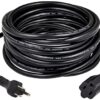 Amazon Basics Extension Cord, 25 Ft, 3 Prong Outlet Extender, Indoor Power Cord, 13 Amps, 125V, Black Amazon Basics Extension Cord, 25 Ft, 3 Prong Outlet Extender, Indoor Power Cord, 13 Amps, 125V, Black