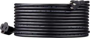 Amazon Basics Extension Cord, 25 Ft, 3 Prong Outlet Extender, Indoor Power Cord, 13 Amps, 125V, Black Amazon Basics Extension Cord, 25 Ft, 3 Prong Outlet Extender, Indoor Power Cord, 13 Amps, 125V, Black