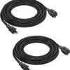BELLLIGHTS 2-Pack 15ft Extension Cord 16 SJTW AWG Heavy Duty 3 Prong Power Cord BELLLIGHTS 2-Pack 15ft Extension Cord 16 SJTW AWG Heavy Duty 3 Prong Power Cord