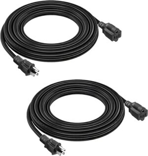 BELLLIGHTS 2-Pack 15ft Extension Cord 16 SJTW AWG Heavy Duty 3 Prong Power Cord BELLLIGHTS 2-Pack 15ft Extension Cord 16 SJTW AWG Heavy Duty 3 Prong Power Cord