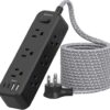 Black Extension Cord, Surge Protector Power Strip, Long Power Strip with 9 Outlets 4 USB Ports, Extension Cord with Multiple Outlets, USB Power... Black Extension Cord, Surge Protector Power Strip, Long Power Strip with 9 Outlets 4 USB Ports, Extension Cord with Multiple Outlets, USB Power...