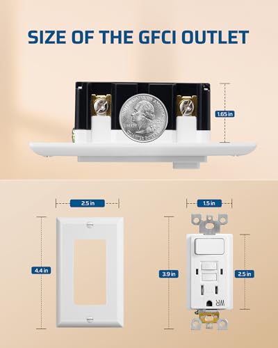 DEWENWILS 15A GFCI Switch Outlet Combo, Tamper-Resistant GFCI Electrical Outlet, 15 Amp GFCI Outlet, Weather Resistant Ground Fault Circuit... DEWENWILS 15A GFCI Switch Outlet Combo, Tamper-Resistant GFCI Electrical Outlet, 15 Amp GFCI Outlet, Weather Resistant Ground Fault Circuit...