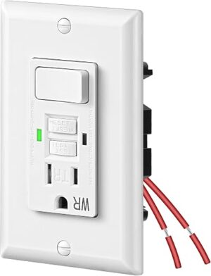 DEWENWILS 15A GFCI Switch Outlet Combo, Tamper-Resistant GFCI Electrical Outlet, 15 Amp GFCI Outlet, Weather Resistant Ground Fault Circuit... DEWENWILS 15A GFCI Switch Outlet Combo, Tamper-Resistant GFCI Electrical Outlet, 15 Amp GFCI Outlet, Weather Resistant Ground Fault Circuit...