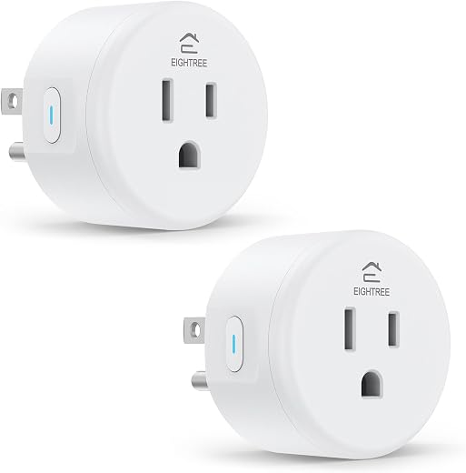 EIGHTREE Smart Plug, Smart Home WiFi Outlet Compatible with Alexa & Google Home, Smart Socket with Remote Control & Timer Function, 2.4GHz WiFi Only EIGHTREE Smart Plug, Smart Home WiFi Outlet Compatible with Alexa & Google Home, Smart Socket with Remote Control & Timer Function, 2.4GHz WiFi Only