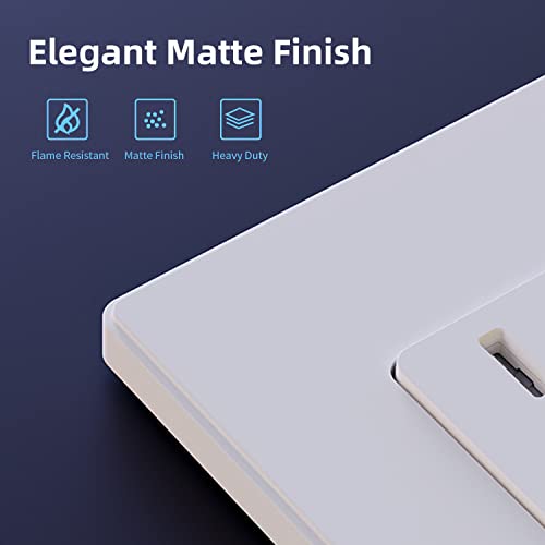 ELEGRP Matte White Standard Decorator Electrical Wall Receptacle Outlet, 15A 125V, 2 Pole 3 Wire, Non-Tamper Resistant, NEMA 5-15R, Self-Grounding,... ELEGRP Matte White Standard Decorator Electrical Wall Receptacle Outlet, 15A 125V, 2 Pole 3 Wire, Non-Tamper Resistant, NEMA 5-15R, Self-Grounding,...