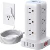 Extension Cord with Multiple Outlets, SMALLRT Flat Plug Surge Protector Power Strip Tower with USB 12 AC Outlets, 6.5FT Ultra Thin Extension Cord... Extension Cord with Multiple Outlets, SMALLRT Flat Plug Surge Protector Power Strip Tower with USB 12 AC Outlets, 6.5FT Ultra Thin Extension Cord...