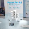 Flat Plug Power Strip Tower 10FT, 40W Total Fast Charging Station, Dual PD 20W USB-C Charger Tower with 12 AC Outlets and 8 USB Ports (4 USB C),...