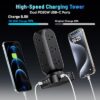 Flat Plug Power Strip Tower, TenTrend Dual PD 20W USB-C Charger Tower with 12 AC Outlets & 8 USB Ports (4 USB C), 40W Total Fast Charging Station,... Flat Plug Power Strip Tower, TenTrend Dual PD 20W USB-C Charger Tower with 12 AC Outlets & 8 USB Ports (4 USB C), 40W Total Fast Charging Station,...