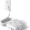 Flat Plug Surge Protector Power Strip, 6ft Ultra Thin Extension Cord with 4 USB (2 USB C Port), 8 Outlets Desk Charging Station, Wall Mountable... Flat Plug Surge Protector Power Strip, 6ft Ultra Thin Extension Cord with 4 USB (2 USB C Port), 8 Outlets Desk Charging Station, Wall Mountable...