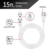 GE 3-Outlet Flat Extension Cord 15 Ft Grounded Extension Cord with Multiple Outlets 3 Prong Outlet Extender Flat Plug Power Strip Indoor 16 Gauge... GE 3-Outlet Flat Extension Cord 15 Ft Grounded Extension Cord with Multiple Outlets 3 Prong Outlet Extender Flat Plug Power Strip Indoor 16 Gauge...