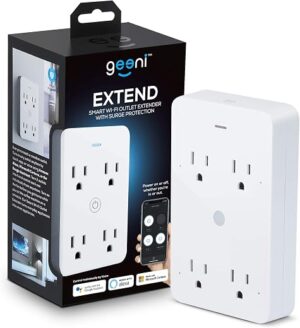 Geeni Smart Wi-Fi 4 Outlet Plug with Surge Protection - Compatible with Alexa & Google Home, White: 1-Pack Geeni Smart Wi-Fi 4 Outlet Plug with Surge Protection - Compatible with Alexa & Google Home, White: 1-Pack