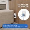 GOMEN 6 Feet Indoor Extension Cord with 3 Outlets, AWG 16/3 Angled Flat Plug Power Strip, 3 Prong Grounded, 13 Amps - 1625 Watts - 125 VAC, White,...