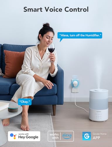 Govee Smart Plug, WiFi Outlet Compatible with Alexa and Google Assistant, Mini Smart Home Plugs with Timer Fuction & Group Controller, No Hub... Govee Smart Plug, WiFi Outlet Compatible with Alexa and Google Assistant, Mini Smart Home Plugs with Timer Fuction & Group Controller, No Hub...