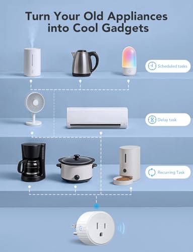 Govee Smart Plug, WiFi Outlet Compatible with Alexa and Google Assistant, Mini Smart Home Plugs with Timer Fuction & Group Controller, No Hub... Govee Smart Plug, WiFi Outlet Compatible with Alexa and Google Assistant, Mini Smart Home Plugs with Timer Fuction & Group Controller, No Hub...