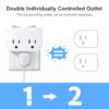 Grounded Double Outlet Power Adapter with Separate On/Off Switch 1 Pack, 3 Prong 2 Port Electrical Plug Current Wall Tap for Cruise Ship,... Grounded Double Outlet Power Adapter with Separate On/Off Switch 1 Pack, 3 Prong 2 Port Electrical Plug Current Wall Tap for Cruise Ship,...