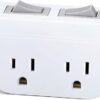 Grounded Double Outlet Power Adapter with Separate On/Off Switch 1 Pack, 3 Prong 2 Port Electrical Plug Current Wall Tap for Cruise Ship,... Grounded Double Outlet Power Adapter with Separate On/Off Switch 1 Pack, 3 Prong 2 Port Electrical Plug Current Wall Tap for Cruise Ship,...