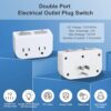Grounded Double Outlet Power Adapter with Separate On/Off Switch 1 Pack, 3 Prong 2 Port Electrical Plug Current Wall Tap for Cruise Ship,... Grounded Double Outlet Power Adapter with Separate On/Off Switch 1 Pack, 3 Prong 2 Port Electrical Plug Current Wall Tap for Cruise Ship,...