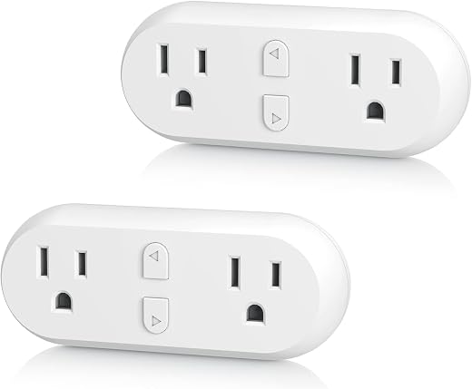 HBN Smart Plug 15A, WiFi Outlet Extender Dual Socket Plugs Works with Alexa, Google Home Assistant, Remote Control with Timer Function, No Hub...