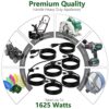 K KASONIC - Outdoor Extension Cord 50 FT, Evenly Spaced 6 Outlets Plugs, 16/3 SJTW Weatherproof Multiple Outlets Wire for Landscaping Light,... K KASONIC - Outdoor Extension Cord 50 FT, Evenly Spaced 6 Outlets Plugs, 16/3 SJTW Weatherproof Multiple Outlets Wire for Landscaping Light,...