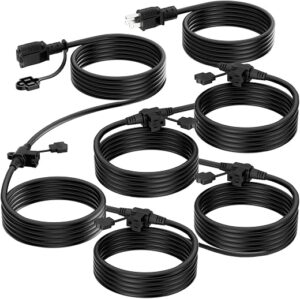 K KASONIC - Outdoor Extension Cord 50 FT, Evenly Spaced 6 Outlets Plugs, 16/3 SJTW Weatherproof Multiple Outlets Wire for Landscaping Light,... K KASONIC - Outdoor Extension Cord 50 FT, Evenly Spaced 6 Outlets Plugs, 16/3 SJTW Weatherproof Multiple Outlets Wire for Landscaping Light,...