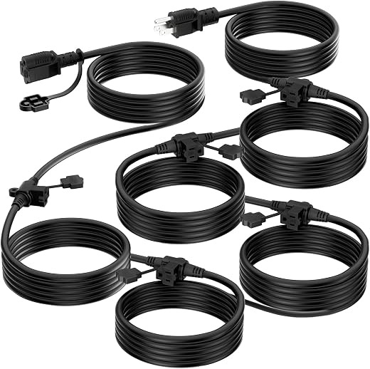 K KASONIC - Outdoor Extension Cord 50 FT, Evenly Spaced 6 Outlets Plugs, 16/3 SJTW Weatherproof Multiple Outlets Wire for Landscaping Light,... K KASONIC - Outdoor Extension Cord 50 FT, Evenly Spaced 6 Outlets Plugs, 16/3 SJTW Weatherproof Multiple Outlets Wire for Landscaping Light,...