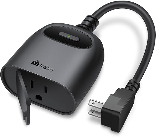 Kasa Outdoor Smart Plug, Smart Home Wi-Fi Outlet Timer, Max Load 15A/1875W, IP64 Weather Resistance, Compatible with Alexa, Google Home &... Kasa Outdoor Smart Plug, Smart Home Wi-Fi Outlet Timer, Max Load 15A/1875W, IP64 Weather Resistance, Compatible with Alexa, Google Home &...