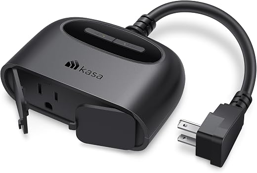 Kasa Outdoor Smart Plug, Smart Home Wi-Fi Outlet with 2 Sockets, IP64 Weather Resistance, Compatible with Alexa, Google Home & IFTTT, No Hub...
