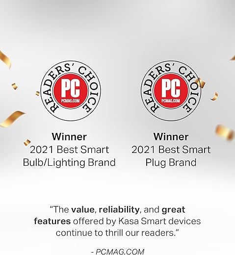 Kasa Smart Plug Mini with Energy Monitoring, Smart Home Wi-Fi Outlet Works with Alexa, Google Home, Wi-Fi Simple Setup, No Hub Required (KP115), White