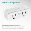KMC Smart Plug Duo 4-Pack, 2-Outlet Wall Plug Extender, Smart Outlet Splitter for Smart Home, Compatible with Google & Alexa, No Hub Required, WiFi... KMC Smart Plug Duo 4-Pack, 2-Outlet Wall Plug Extender, Smart Outlet Splitter for Smart Home, Compatible with Google & Alexa, No Hub Required, WiFi...