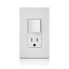 Leviton Decora Combination Switch and Tamper-Resistant Receptacle, T5625-W, White Leviton Decora Combination Switch and Tamper-Resistant Receptacle, T5625-W, White