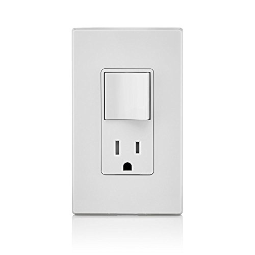 Leviton Decora Combination Switch and Tamper-Resistant Receptacle, T5625-W, White Leviton Decora Combination Switch and Tamper-Resistant Receptacle, T5625-W, White