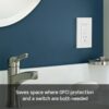 Leviton GFCI Switch Outlet Combo, 15 Amp, Self Test, Tamper-Resistant with LED Indicator Light, Saves Space, GFSW1-W, White Leviton GFCI Switch Outlet Combo, 15 Amp, Self Test, Tamper-Resistant with LED Indicator Light, Saves Space, GFSW1-W, White