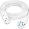 Maximm Cable 15 Ft 360° Rotating Flat Plug Extension Cord/Wire, 16 AWG Multi 3 Outlet Extension Wire, 3 Prong Grounded Wire - White - UL Certified Maximm Cable 15 Ft 360° Rotating Flat Plug Extension Cord/Wire, 16 AWG Multi 3 Outlet Extension Wire, 3 Prong Grounded Wire - White - UL Certified
