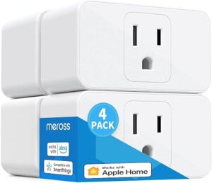 Meross Smart Plug Mini Support Apple HomeKit, Siri, Alexa, App Control, Timer, 15A & Reliable WiFi Outlet, No Hub Needed, 2.4G WiFi Only, 4 Pack Meross Smart Plug Mini Support Apple HomeKit, Siri, Alexa, App Control, Timer, 15A & Reliable WiFi Outlet, No Hub Needed, 2.4G WiFi Only, 4 Pack