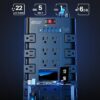 Power Strip, SUPERDANNY Surge Protector with 22 AC Outlets and 6 USB Charging Ports, 1875W/15A, 2100 Joules, 6.5Ft Flat Plug Heavy Duty Extension...