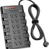 Power Strip, SUPERDANNY Surge Protector with 22 AC Outlets and 6 USB Charging Ports, 1875W/15A, 2100 Joules, 6.5Ft Flat Plug Heavy Duty Extension...
