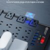 Power Strip, SUPERDANNY Surge Protector with 22 AC Outlets and 6 USB Charging Ports, 1875W/15A, 2100 Joules, 6.5Ft Flat Plug Heavy Duty Extension...