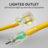 POWGRN 50 Ft 10AWG Outdoor Extension Cord Waterproof Heavy Duty 10 Gauge 3 Prong, Flexible Cold-Resistant Long Power Cord Outside with Lighted...