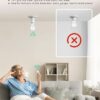 Remote Control Light Bulb Socket, Decorator Rocker Wall Switch, 200FT Range Wireless Light Switch for Pull Chain Light Fixture, E26 E27 Base, No...