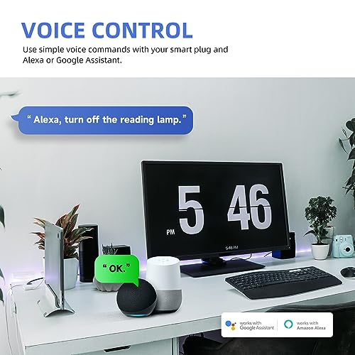Smart Plug 15A, Smart Life Wi-Fi Outlet Compatible with Alexa, Google Home & Echo, App Control, Timer Function & Group Control, Schedule, Voice... Smart Plug 15A, Smart Life Wi-Fi Outlet Compatible with Alexa, Google Home & Echo, App Control, Timer Function & Group Control, Schedule, Voice...