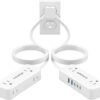 Split Extension Cord 10FT (5FT on Each Side), Single Flat Plug Twin Extension Cord with 4 AC Outlets, 2 USB-A & 3 USB-C(24W/4.8A), Nightstand...