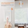 SURAIELEC Remote Control Light Bulb Socket, Wall Mount Switch, E26 E27 Lamp Socket, No Wiring, 100FT Range, Wireless Light Switch for Lamps, Pull...