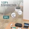 Surge Protector Power Strip - 10 FT Extension Cord, Power Strip with 12 Widely AC Outlet 4 USB, Flat Plug Wall Mount Overload Protection, 1050J,...
