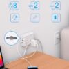 Surge Protector Power Strip 15 Ft Cord, Ultra Thin Flat Extension Cord with 8 Outlets 4 USB Ports(2 USB C), Flat Plug Power Strip, 15 Ft Long...