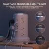 Surge Protector Power Strip Tower with 5 USB Ports and Night Light, 10FT Extension Cord with 12 AC Multiple Outlets, PASSUS Power Tower, Overload...